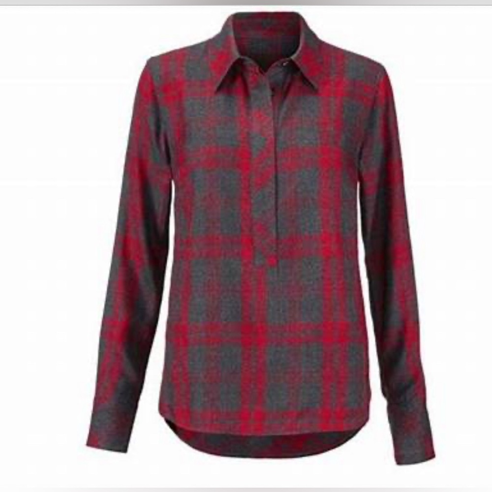 CAbi Cunningham Plaid Pullover Button Down Shirt … - image 1